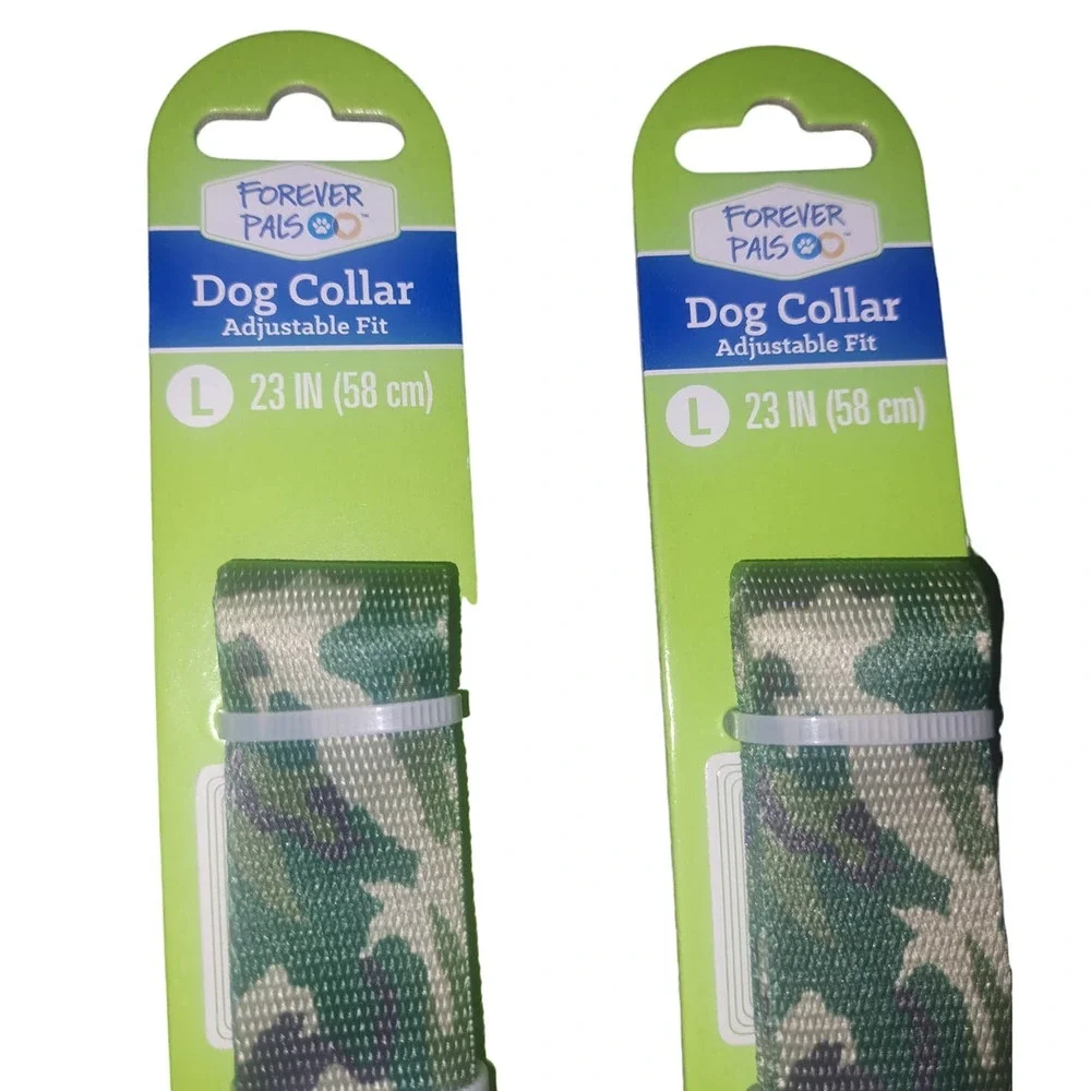 NEW FOUR - Forever Pals Dog Collar Size Large 23” Around Mossy Oak Camo Nylon